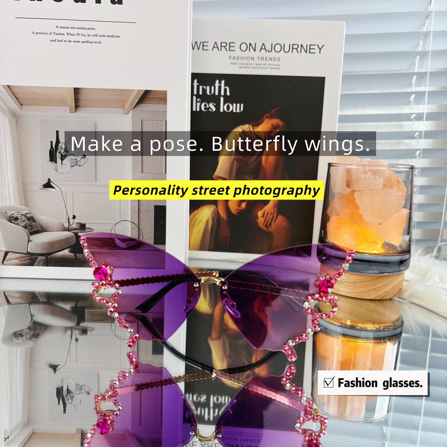 butterfly sunglasses in summer 2025. Different colors bring you different experiences, suitable for different scenes such as travel, play, party, dance, beach, shopping, etc.