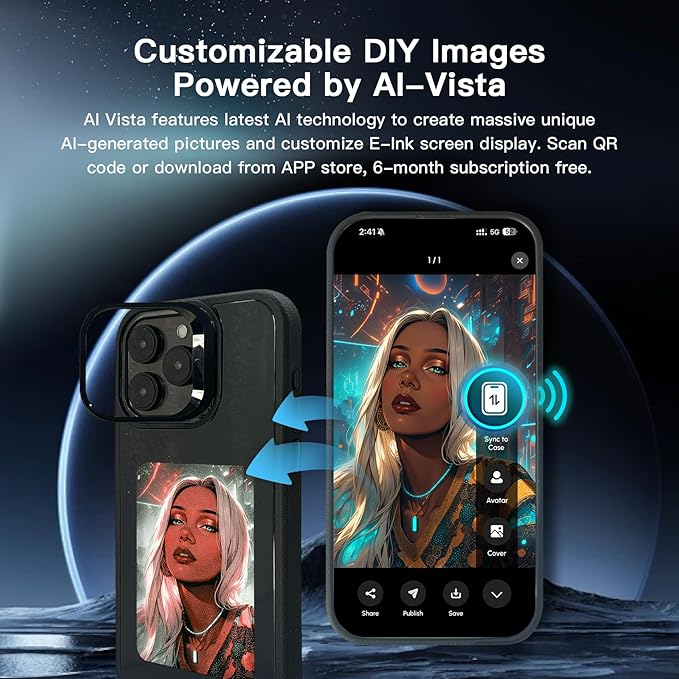 iPhone case in 2025, iPhone 16 pro 4-color HD 4.0-inch large screen, built-in lens holder, the best smart NFC phone case
