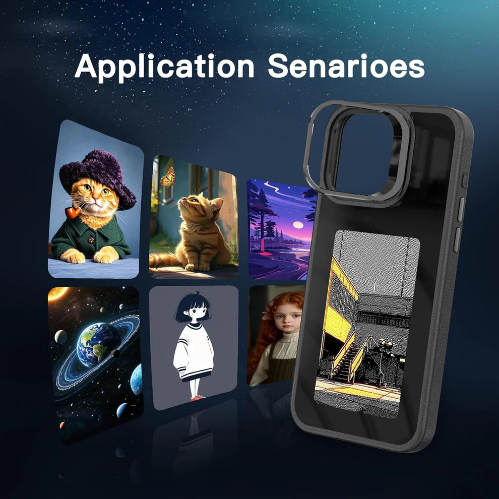 iPhone case in 2025, iPhone 16 pro 4-color HD 4.0-inch large screen, built-in lens holder, the best smart NFC phone case