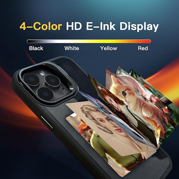 iPhone case in 2025, iPhone 16 pro 4-color HD 4.0-inch large screen, built-in lens holder, the best smart NFC phone case